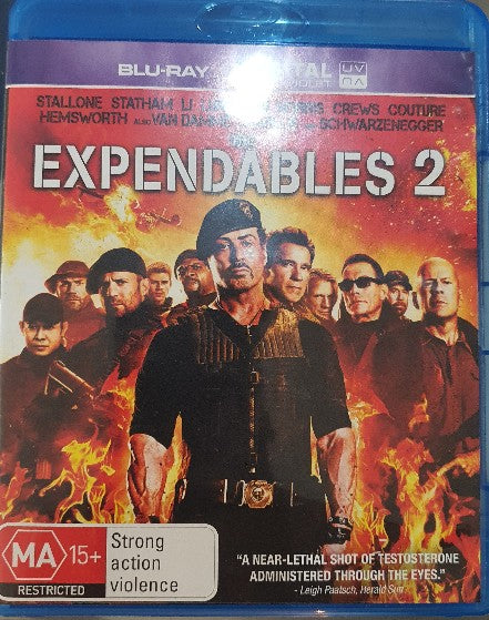 THE EXPENDABLES 2 BLUE RAY