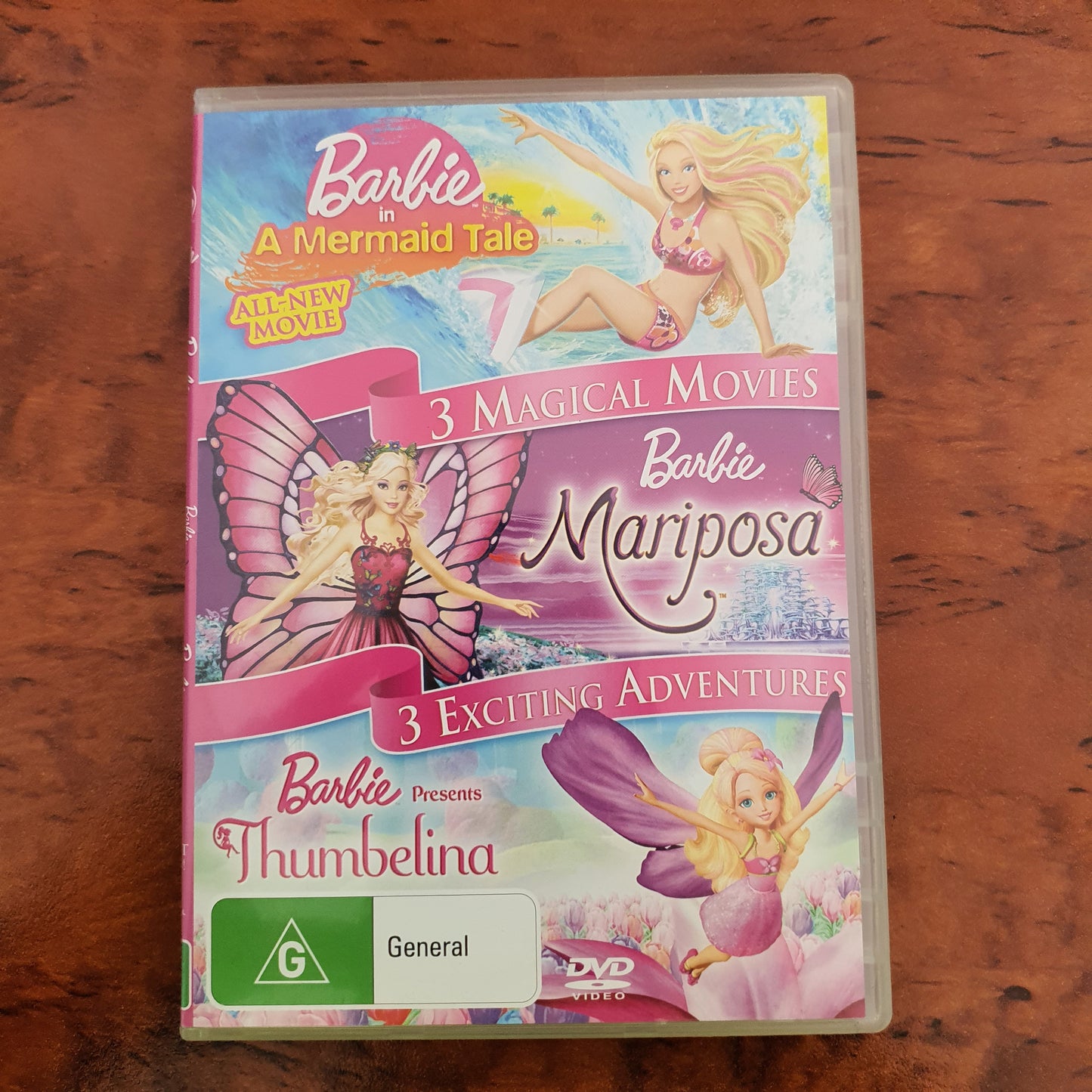 Barbie Magical Movie Pack. A Mermaid Tale, Mariposa & Thumbelina