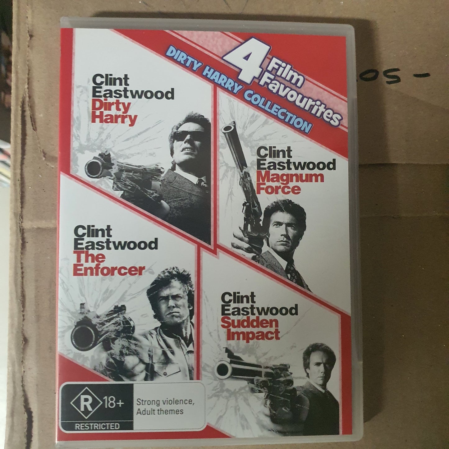 DIRTY HARRY, MAGNUM FORCE, THE ENGORCER, SUDDEN IMPACT