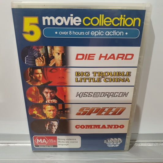 DIE HARD, BIG TROUBLE IN LITTLE CHINA, KISS OF THE DRAGON, SPEED & COMMANDO