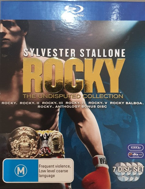 ROCKY THE UNDISPUTED COLLECTION 1-6 BLUE RAY