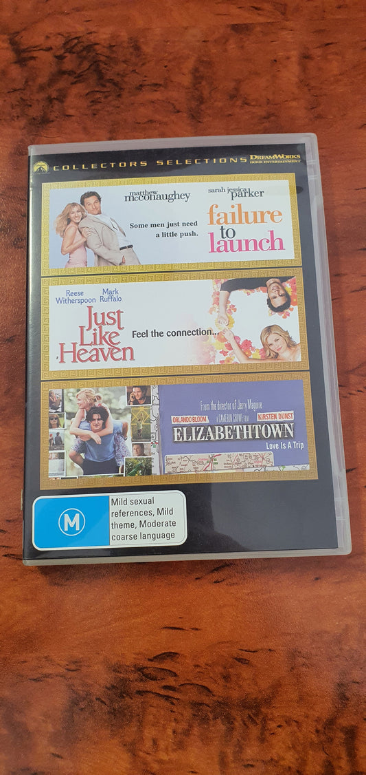 FAILUR TO LAUNCH, JUST LIKE HEAVEN & ELIZABETHTOWN
