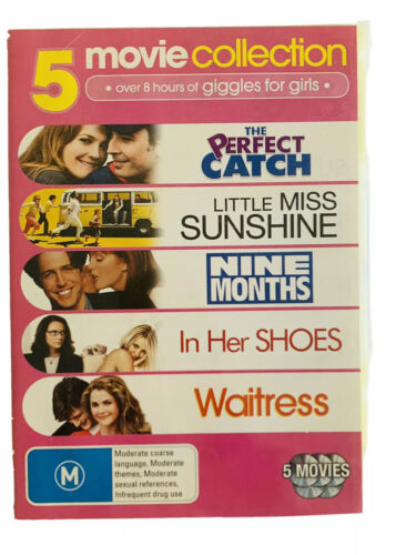 5 MOVIES- PERFECT CATCH, LITTLE MISS SHUNSHINE, NINE MONTHS, IN HER SHOES, WAITRESS